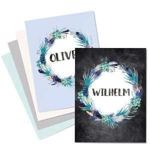 Navneplakat | Feathers